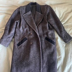 Vintage gray wool pea coat